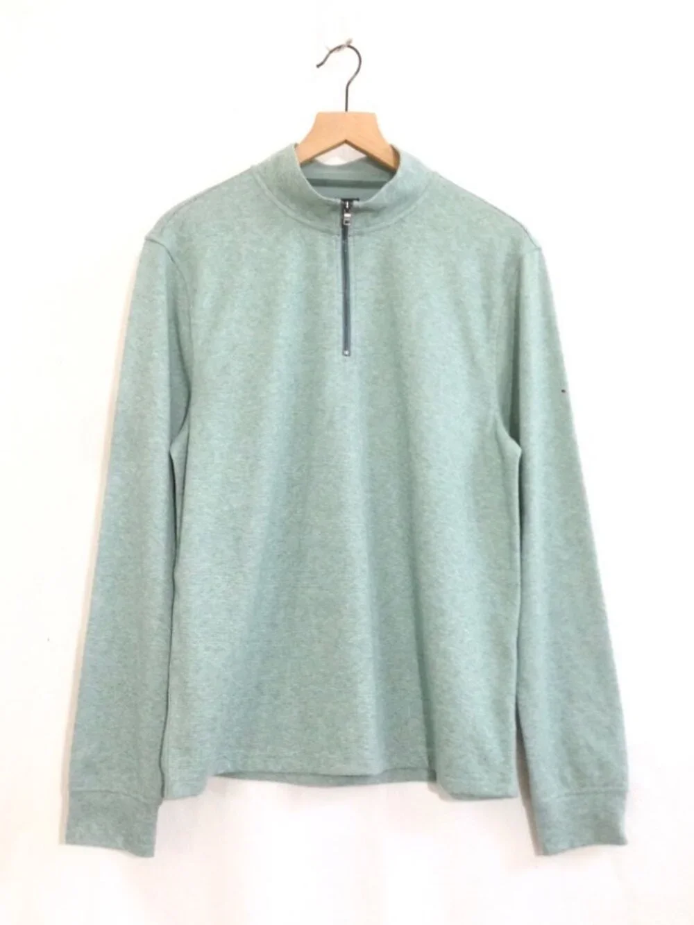 J.Crew Men’s Soft-knit, Half-zip Pullover Fall 26 Sample in Heather Teal-Med-NWT